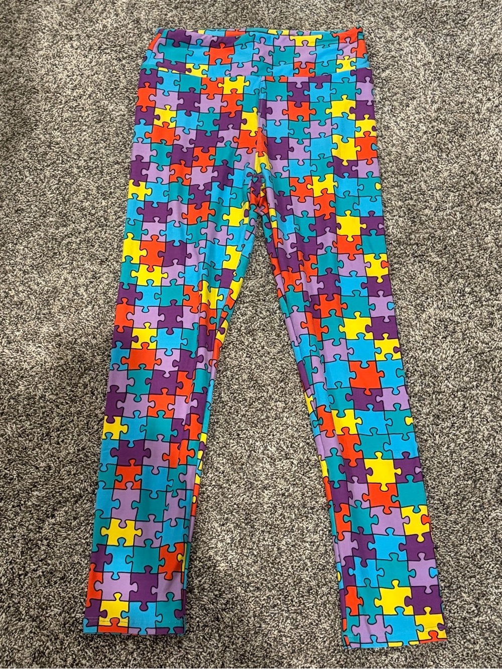 LuLaRoe Multicolor Puzzle Piece Leggings Women’s One Size